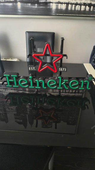 Lámpara Neón Heineken Estrella Roja