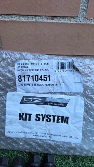 Kit montaje llantas OZ racing para VAG