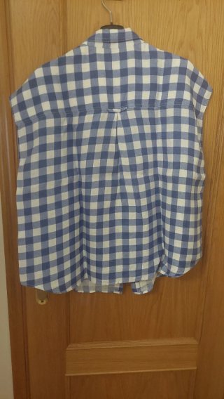 Camisa cuadros azul y blanco Talla XL