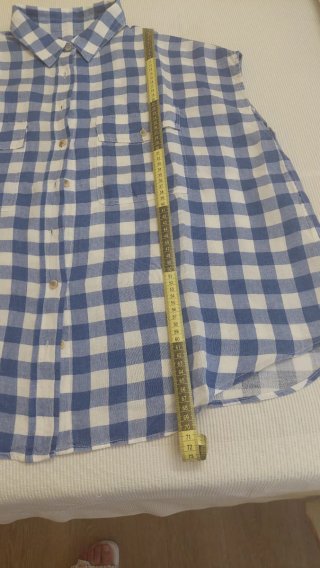 Camisa cuadros azul y blanco Talla XL