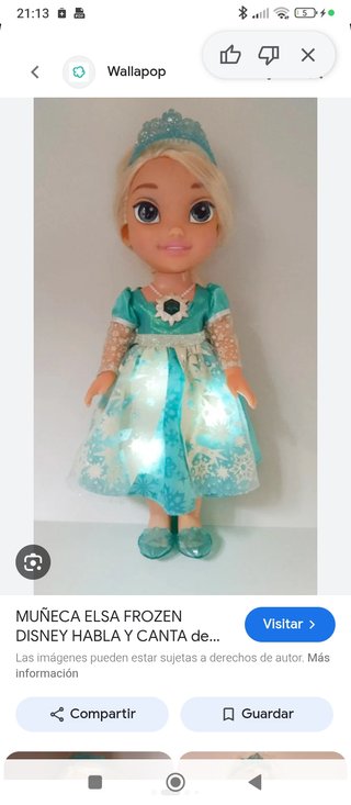 Muñeca Elsa Frozen con Luz y Música.