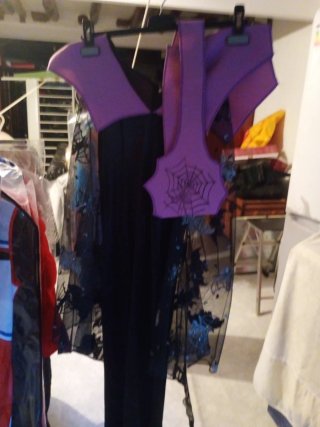 Disfraz Bruja Niña Morado y Negro