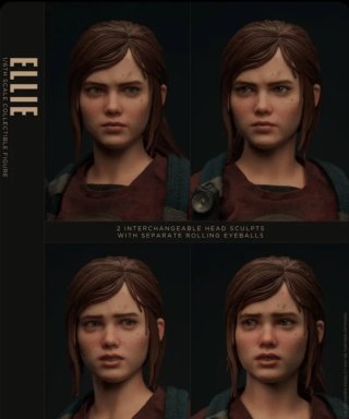 THE LAST OF US Joel, Ellie + Clicker. Articuladas.