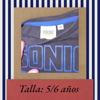 Camiseta Sonic Talla 5/6 años