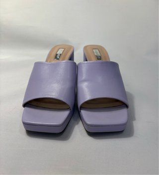 Sandalias plataforma tacón moradas T39