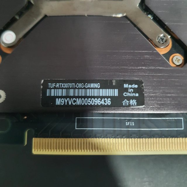 ASUS TUF NVIDIA 3070 TI OC