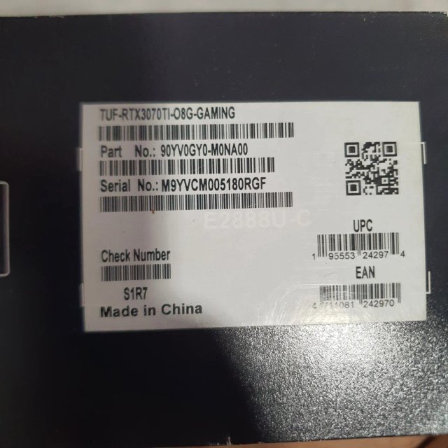 ASUS TUF NVIDIA 3070 TI OC