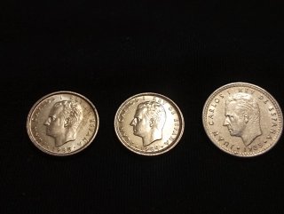 3 Monedas Coleccionista Pesetas España 1983,84,85.