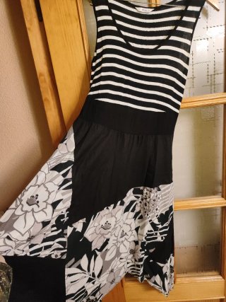 Vestido largo estampado S/M