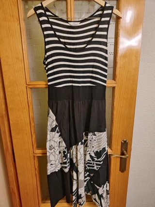 Vestido largo estampado S/M