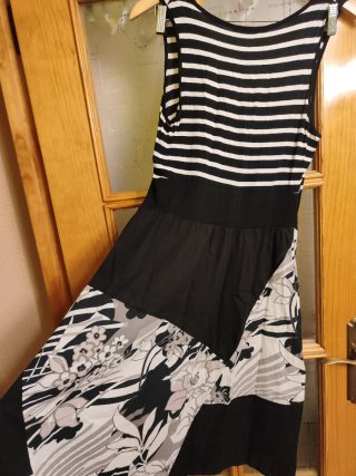 Vestido largo estampado S/M