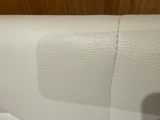 Cabecero Cama Piel Sintética Blanco, 105/90