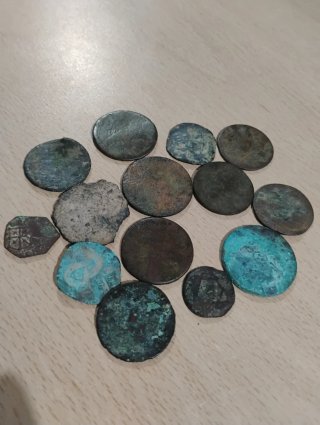 Lote de monedas antiguas