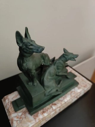 Escultura Art Déco Perros Louis Carvin