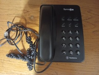 Teléfono fijo Forma negro