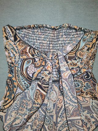 Top crop estampado paisley