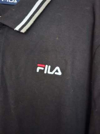 Camiseta Polo Fila Negra Talla XXL