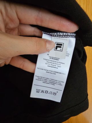 Camiseta Polo Fila Negra Talla XXL