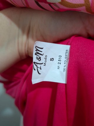 Vestido fiesta tela rígida estampado floral