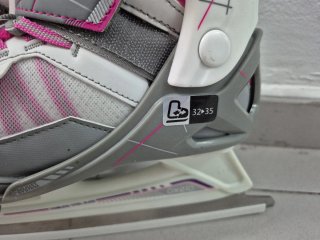 Patines de hielo niña rosa y gris Oxelo Decathlon