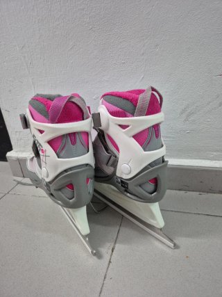 Patines de hielo niña rosa y gris Oxelo Decathlon
