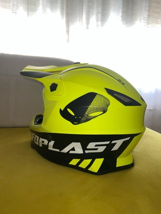 Casco Moto UFO Enduro Motocross Amarillo
