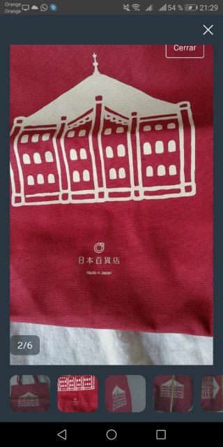 Bolso Tote de Lona Rojo - Hecho en Japón