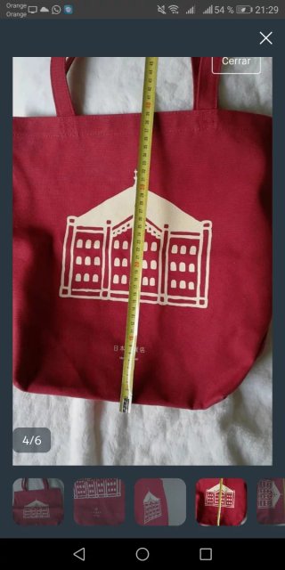 Bolso Tote de Lona Rojo - Hecho en Japón