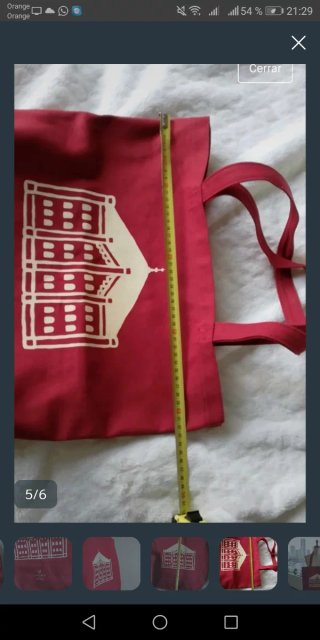 Bolso Tote de Lona Rojo - Hecho en Japón