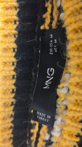 Jersey rayas amarillo y negro talla única