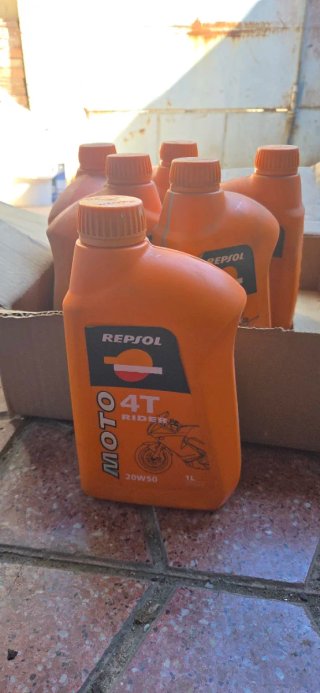 Aceite Repsol Moto 4T Rider 20W50 6 latas