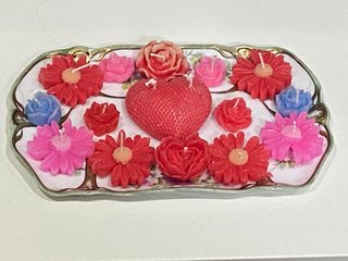 Velas artesanales florales