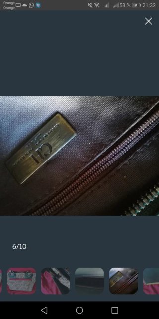 Bolso Carolina Herrera asas madera beige/verde