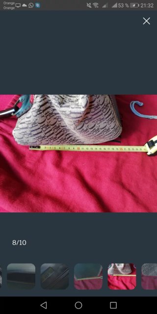 Bolso Carolina Herrera asas madera beige/verde