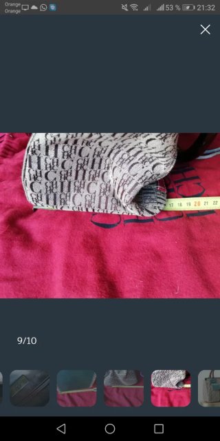 Bolso Carolina Herrera asas madera beige/verde
