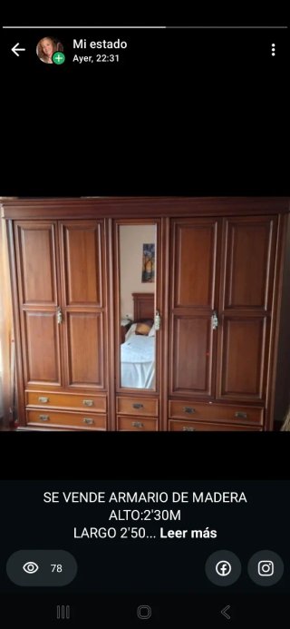 Armario de madera 5 puertas