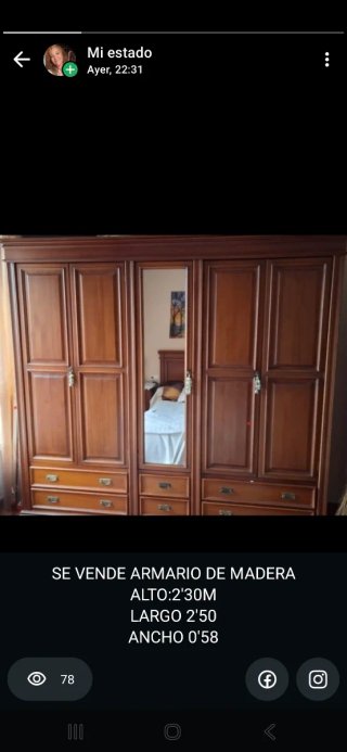 Armario de madera 5 puertas