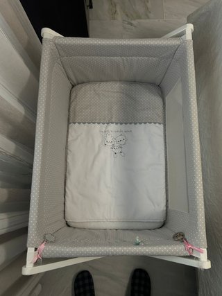 Mini Cuna madera blanca