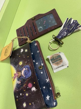 Cartera polipiel mujer tarjetero cuelgallave