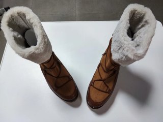 Botas de Nieve Marrones y Blancas