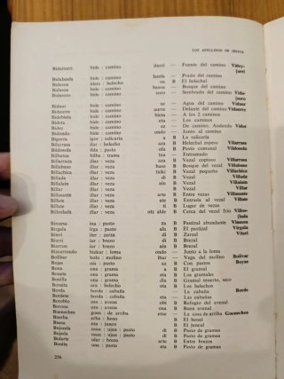 Apellidos vascos libros antiguo 1965