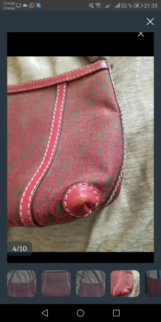Bolso Carolina Herrera Marrón y Rojo