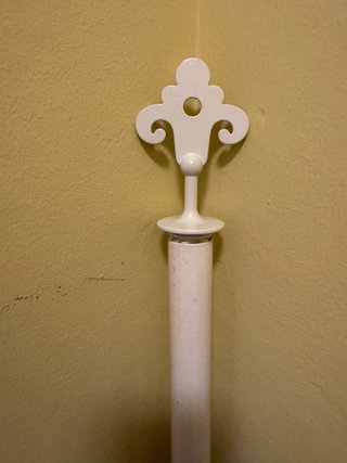 Barra Cortina Ikea Bekräfta Blanca con remates
