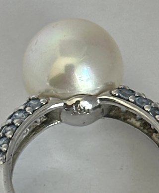 Anillo Majorica Perla y Piedras Swarovski