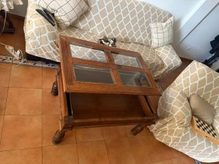 Mesa de centro madera y cristal