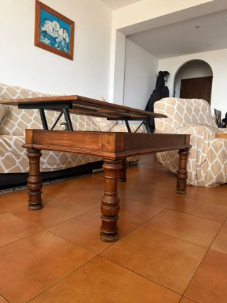 Mesa de centro madera y cristal