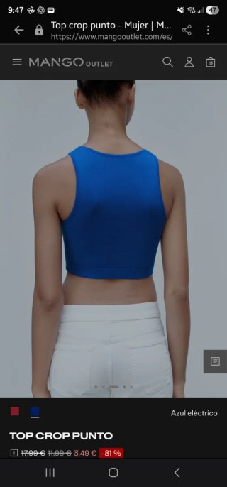 Top azul MNG