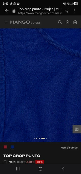 Top azul MNG