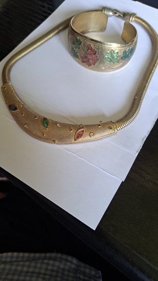 Conjunto Pulsera y Collar Estilo Indio