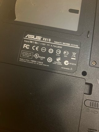 Portátil Asus X61 Series Plata
